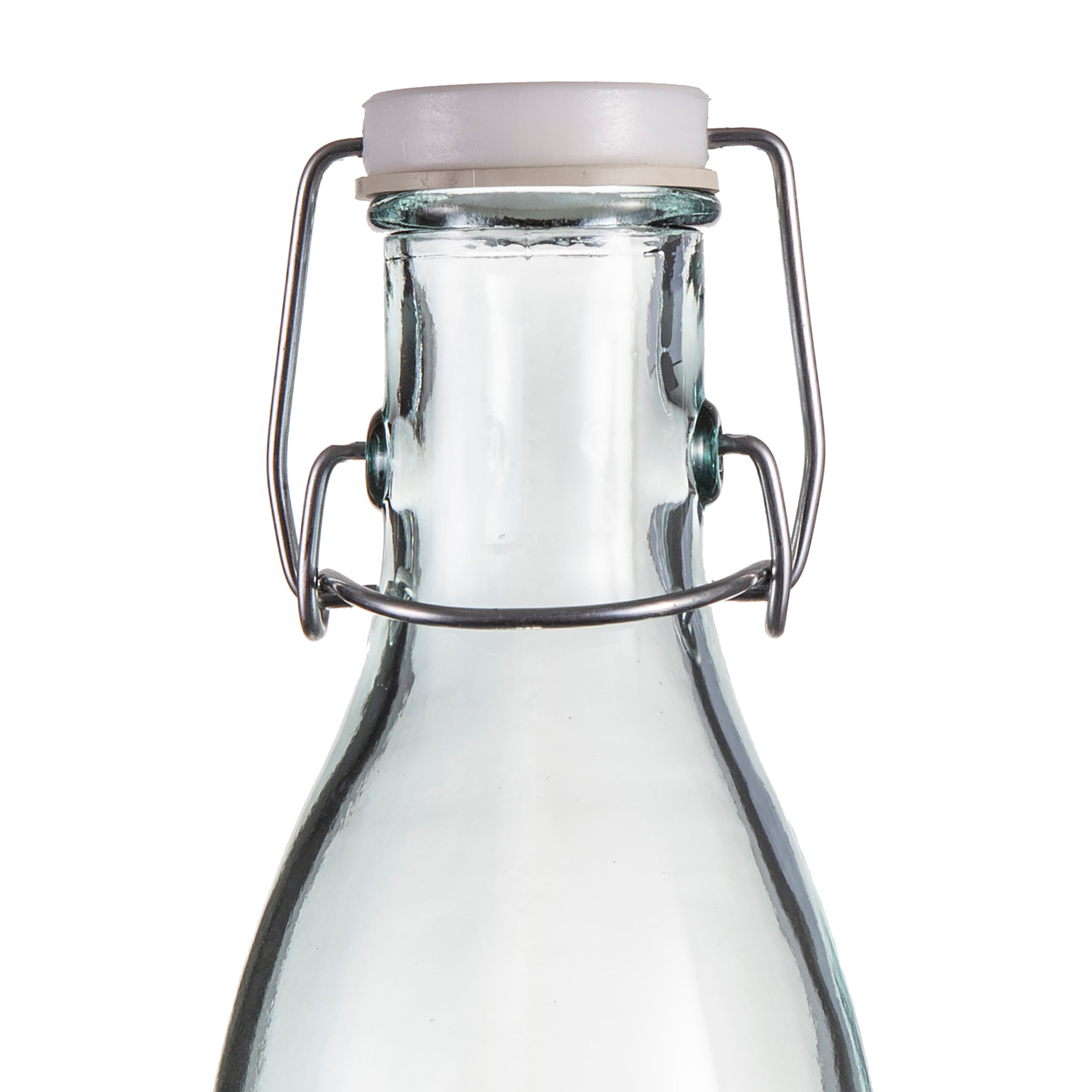 Ladelle Eco Recycled Leche 1000ml Glass Bottle angle view - recycled glass drink bottle