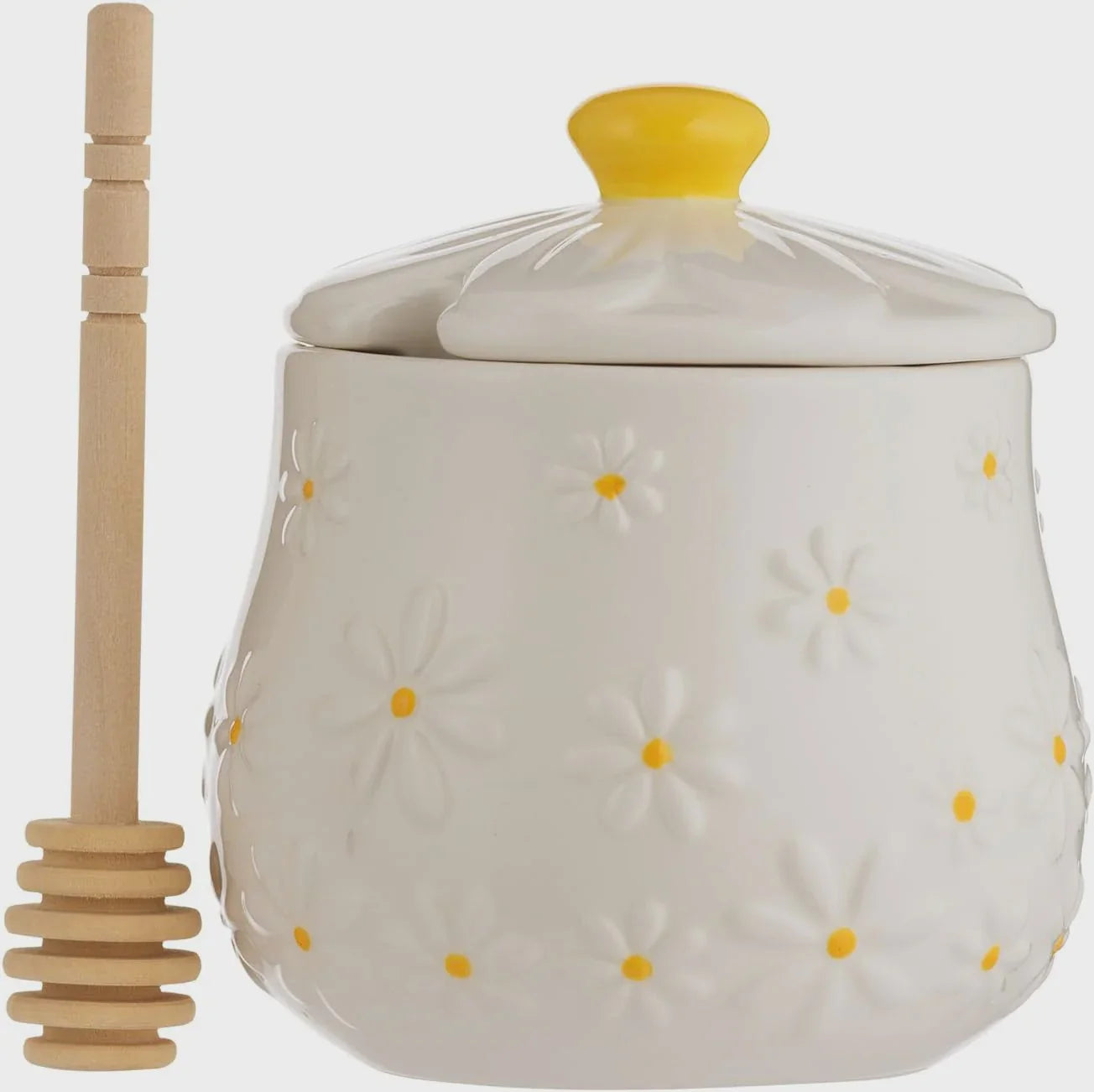Daisy honey pot with drizzler 450ml