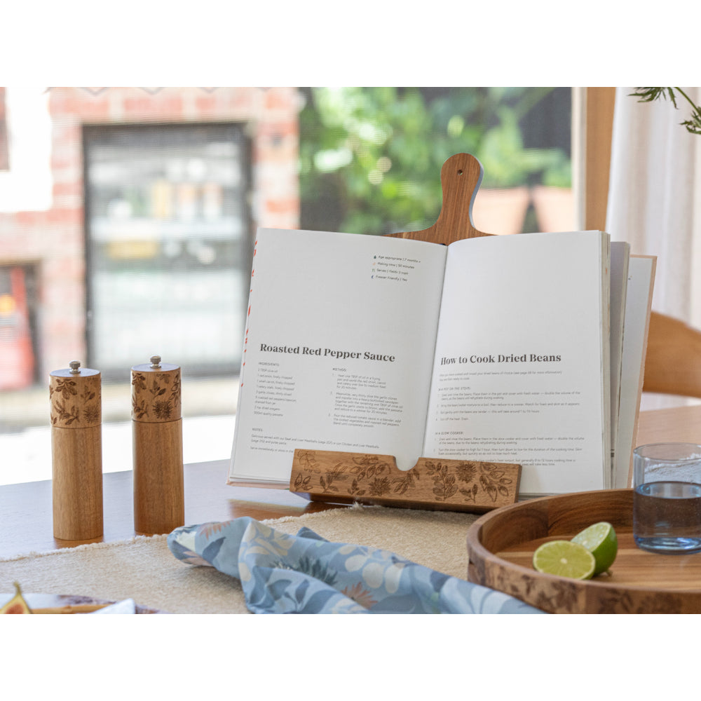 Ladelle Mossman Book and Tablet Holder - styled view