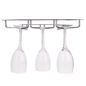 Triple Glass Stemware Rack 28cm Chrome - Bartender