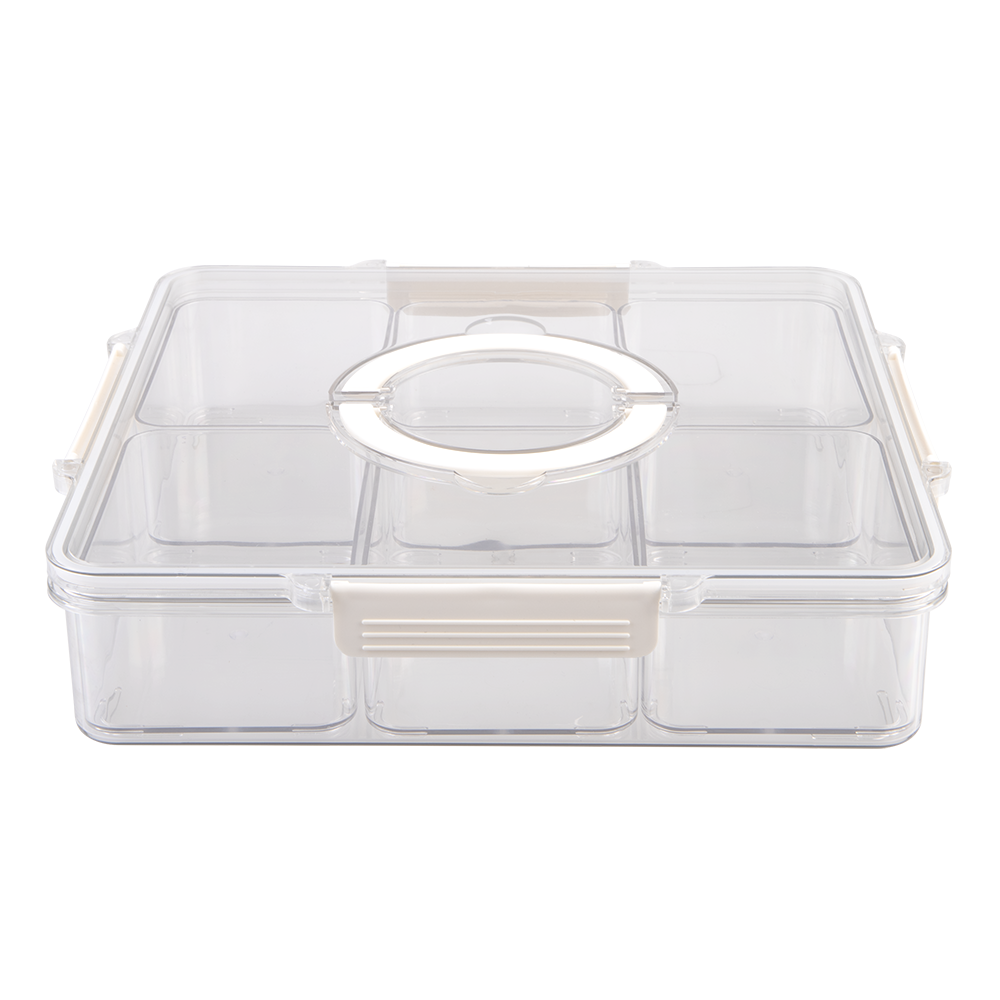 Alfresco Lane Square 6 Compartment Grazing Box Clear - entertaining