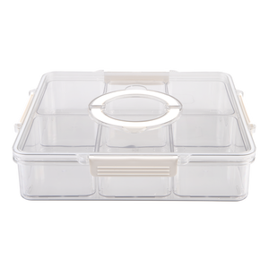 Alfresco Lane Square 6 Compartment Grazing Box Clear - entertaining
