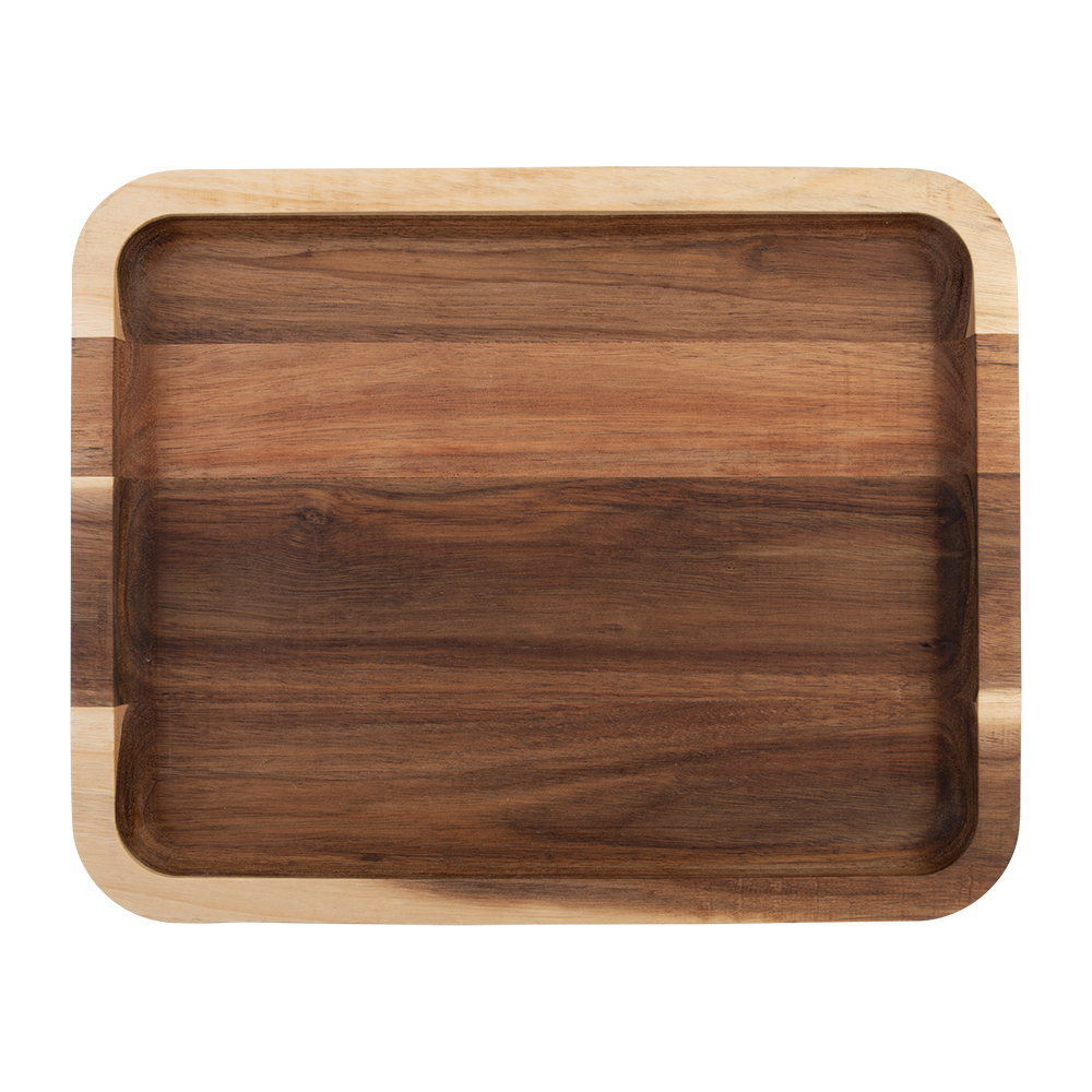 Alfresco Lane Acacia Wood Grazing Platter with Lid - 6 compartment serving board