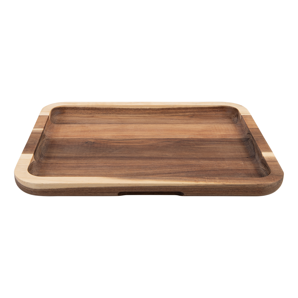 Alfresco Lane Acacia Wood Grazing Platter with Lid - 6 compartment serving board