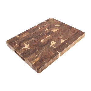 Acacia Wood End Grain Cutting Board 40x30cm - detail shot