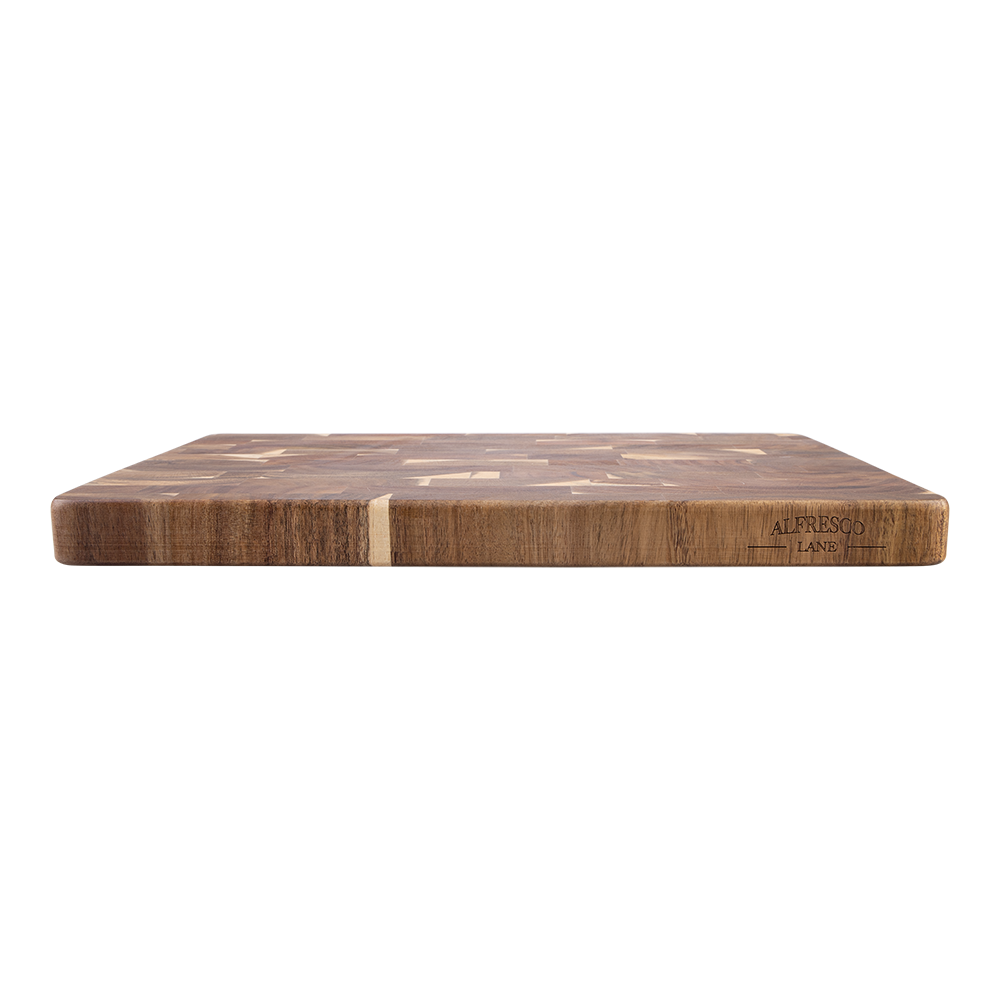Acacia Wood End Grain Cutting Board 40x30cm - close up