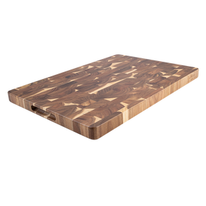 Acacia Wood End Grain Cutting Board 50x35cm - in use