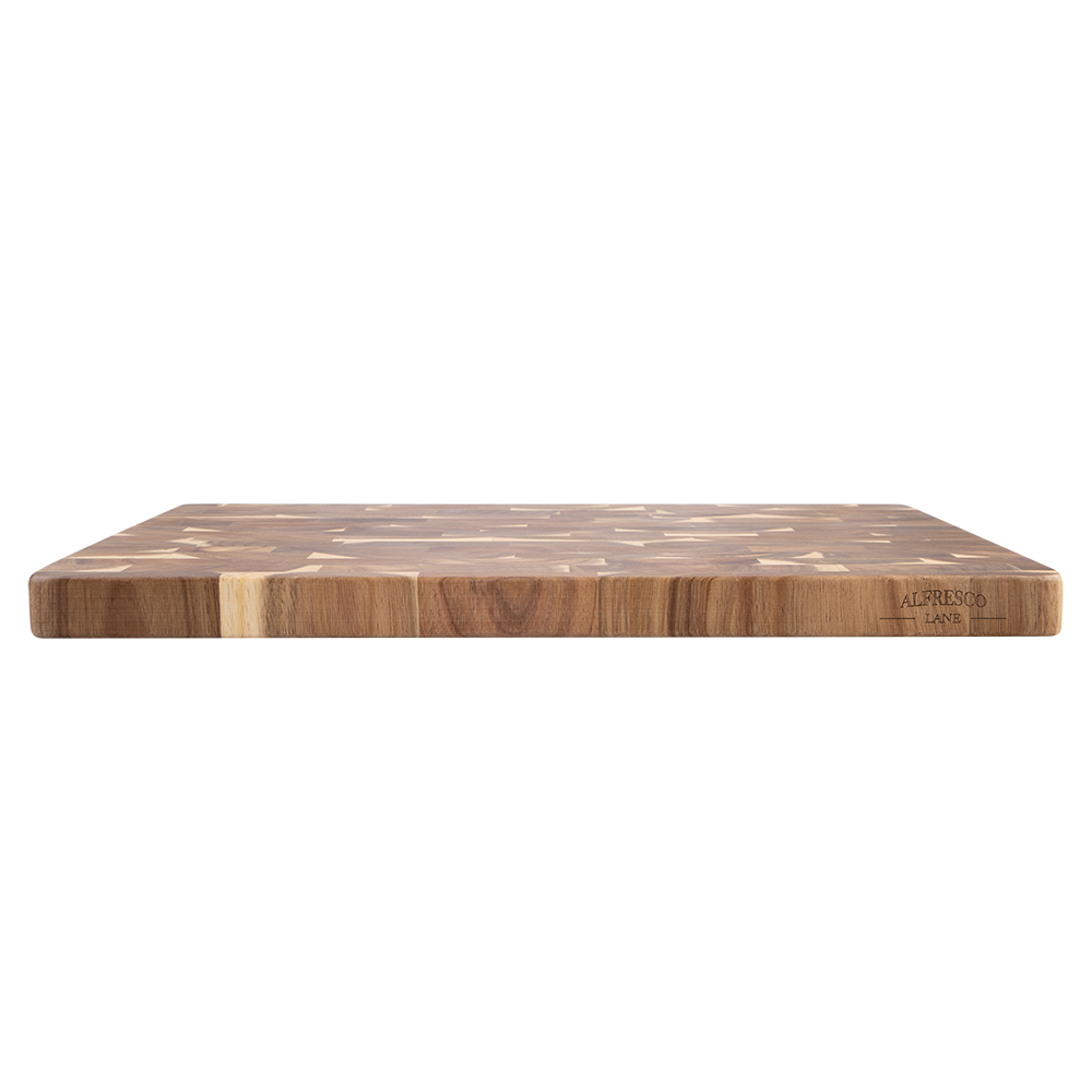 Acacia Wood End Grain Cutting Board 50x35cm - close up