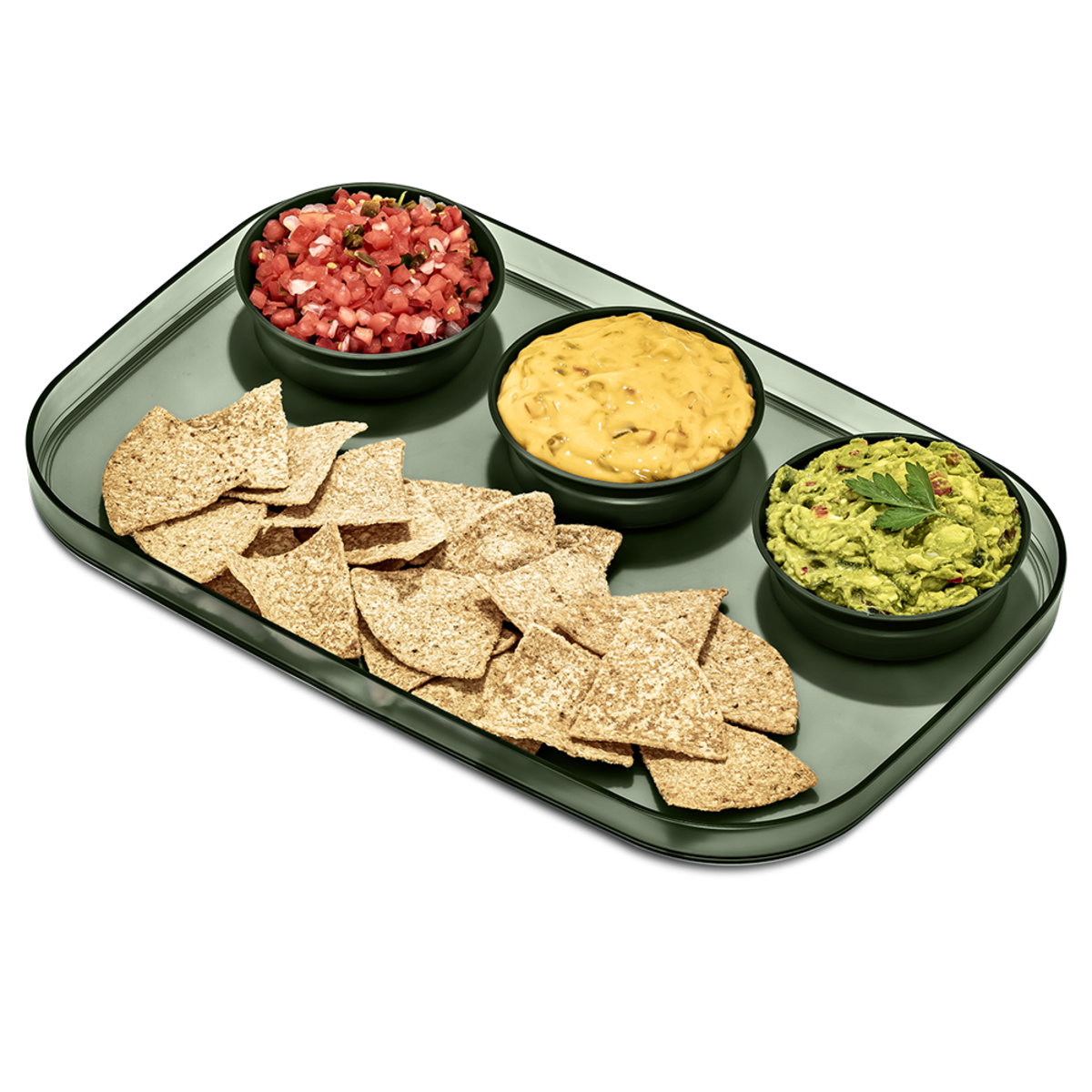 Dipware - Large Serving Tray with 3 Bowls