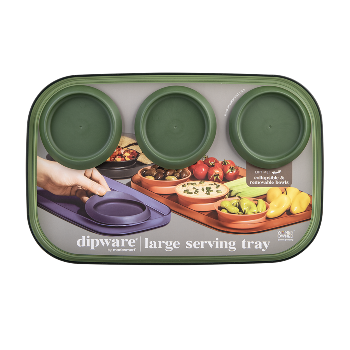 Dipware - Large Serving Tray with 3 Bowls
