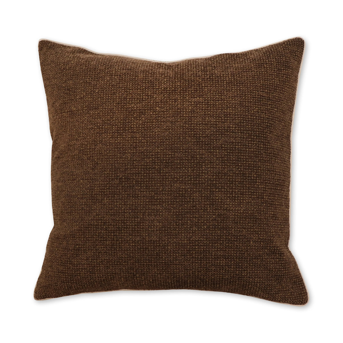 Madras Link Casey Cocoa Melange Textured Cushion 55cm - woven accent cushion