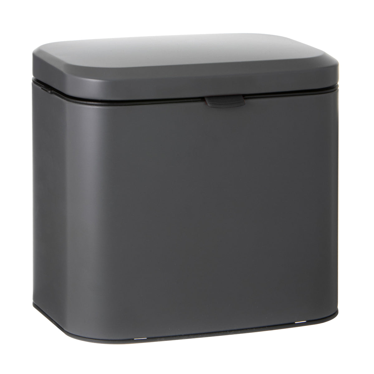 Ladelle Essentials 4 Litre Charcoal Bin - kitchen and bathroom waste bin