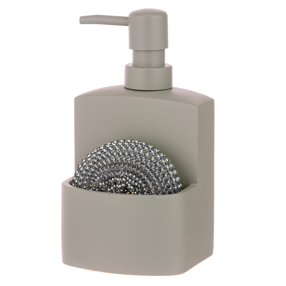 Ladelle Essentials Stone 2pc Kitchen Cleaning Set - sink-side cleaning caddy