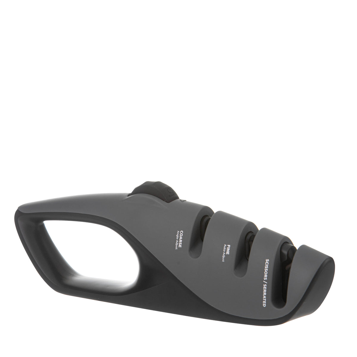 Ladelle Essentials Multi-Angle Knife Sharpener Charcoal - kitchen knife sharpener