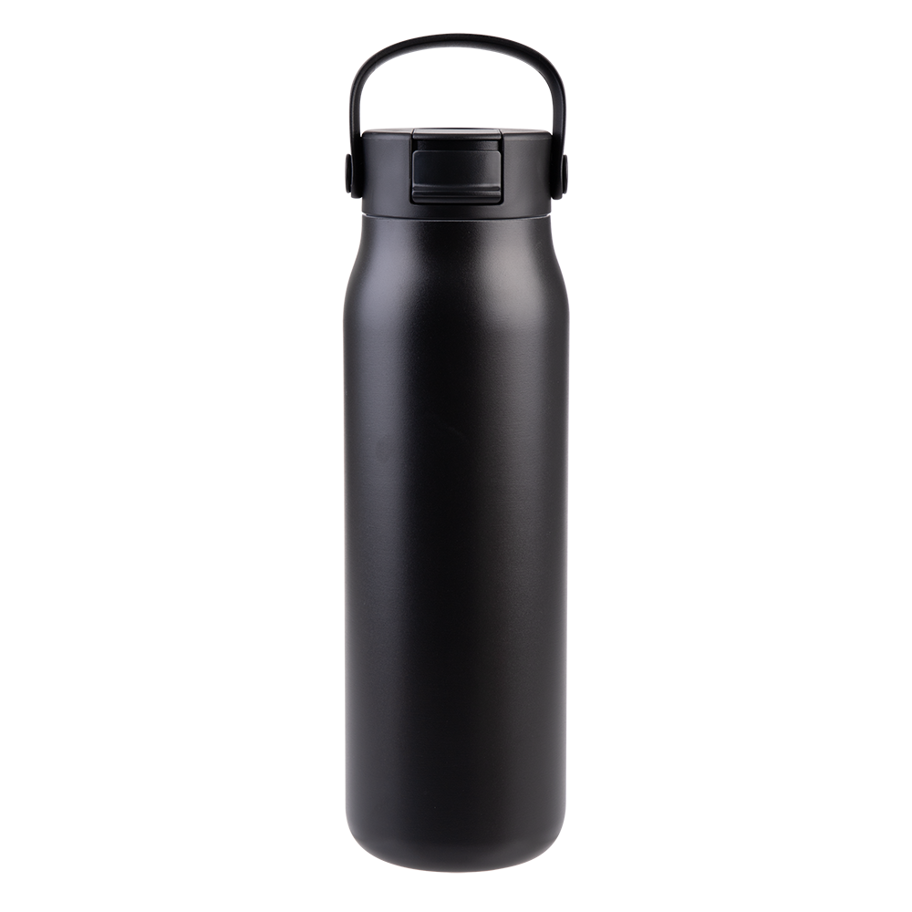 Oasis Ceramic Lined Stainless Steel Double Wall Insulated ‘Sorrento’ Sipper Bottle 900mL — Black