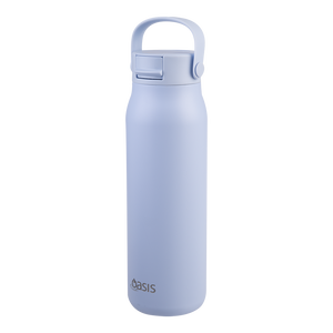 Oasis Ceramic Lined Stainless Steel Double Wall Insulated ‘Sorrento’ Sipper Bottle 900mL — Periwinkle — View 2