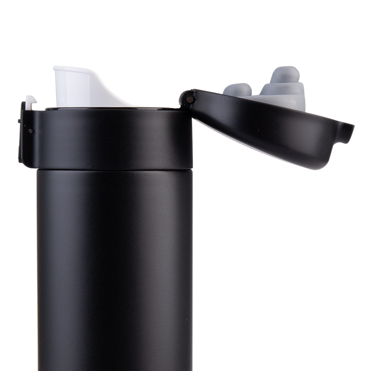 OASIS Stainless Steel Double Wall Insulated Flip-Top Flask (Black)