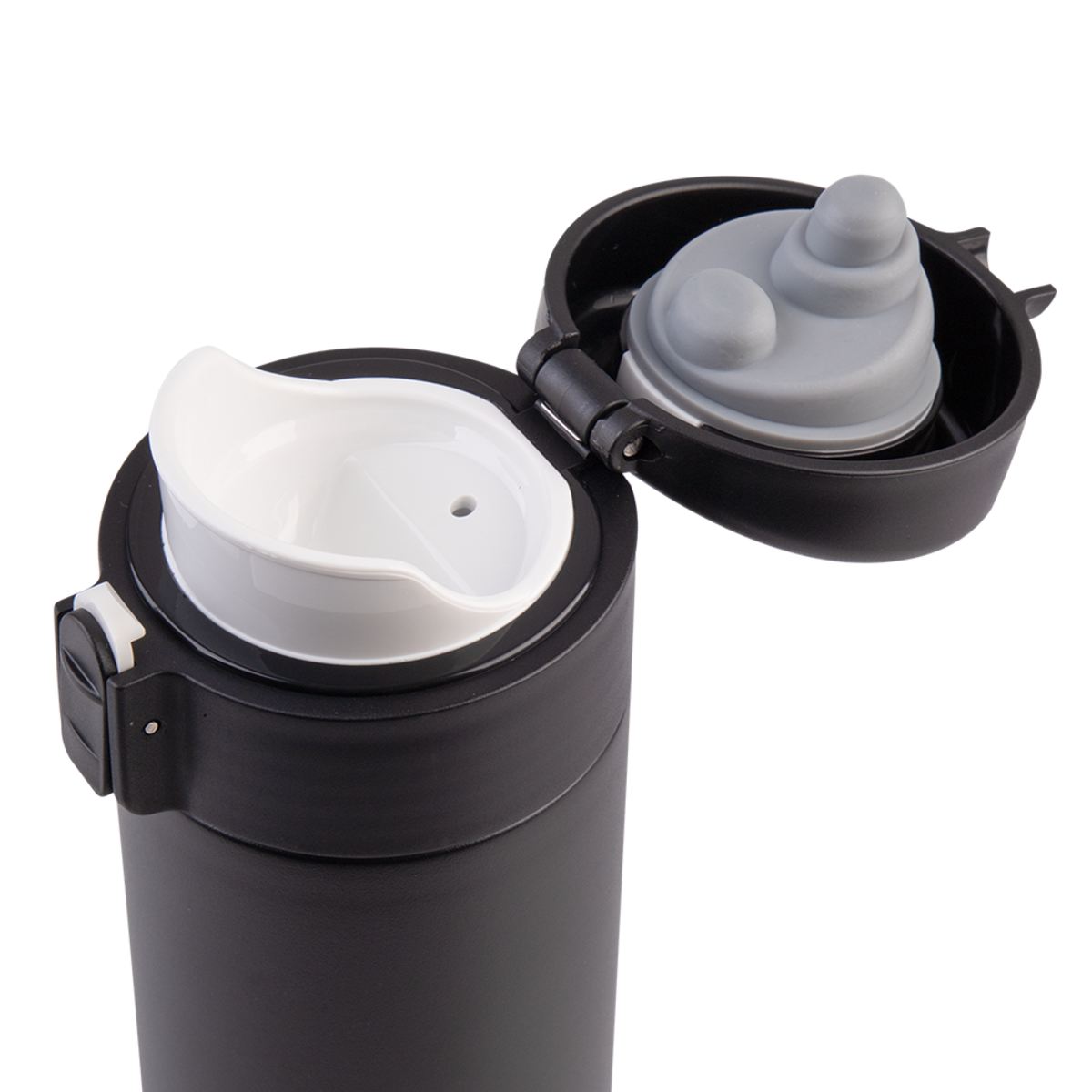 OASIS Stainless Steel Double Wall Insulated Flip-Top Flask (Black)