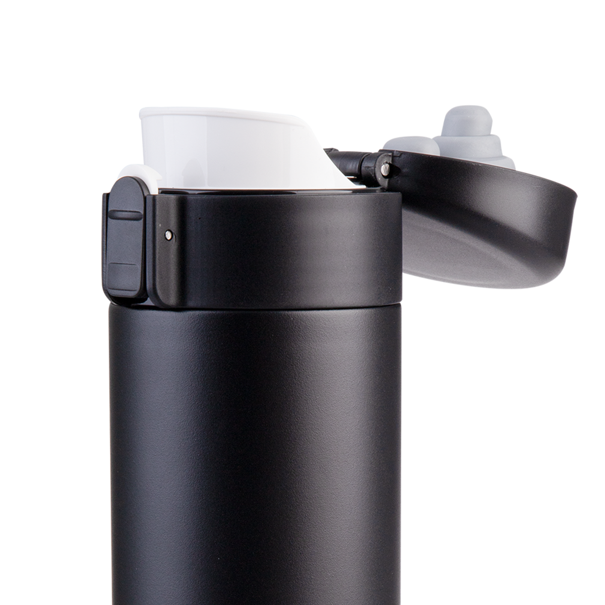 OASIS Stainless Steel Double Wall Insulated Flip-Top Flask (Black)