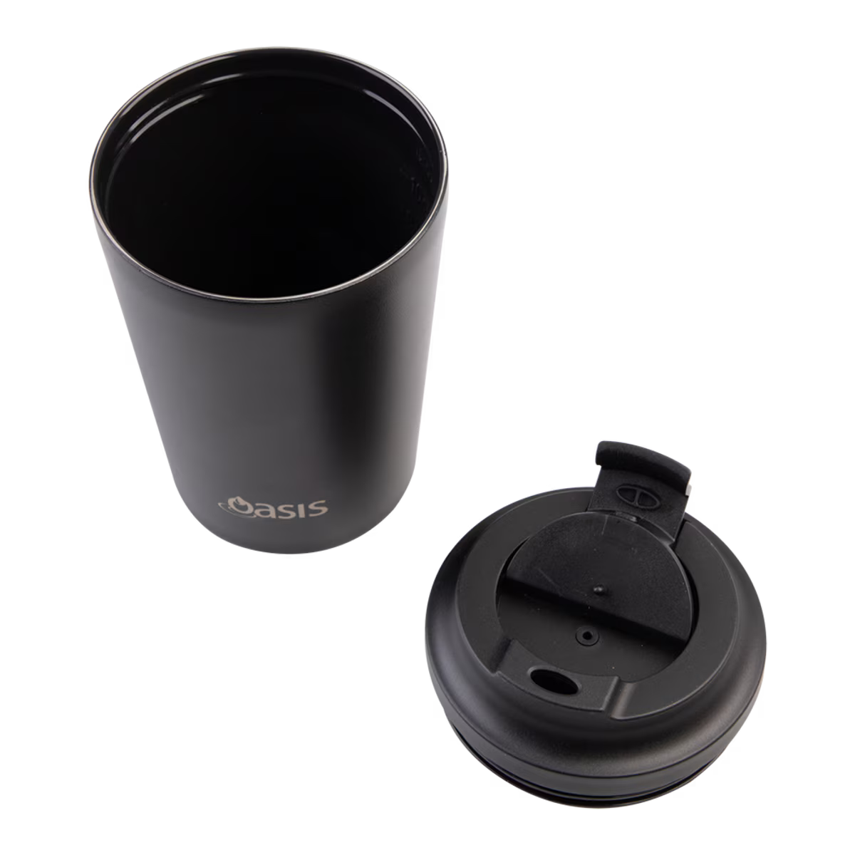Ceramic Lined Insulated Coffee Cup 360ml - Black