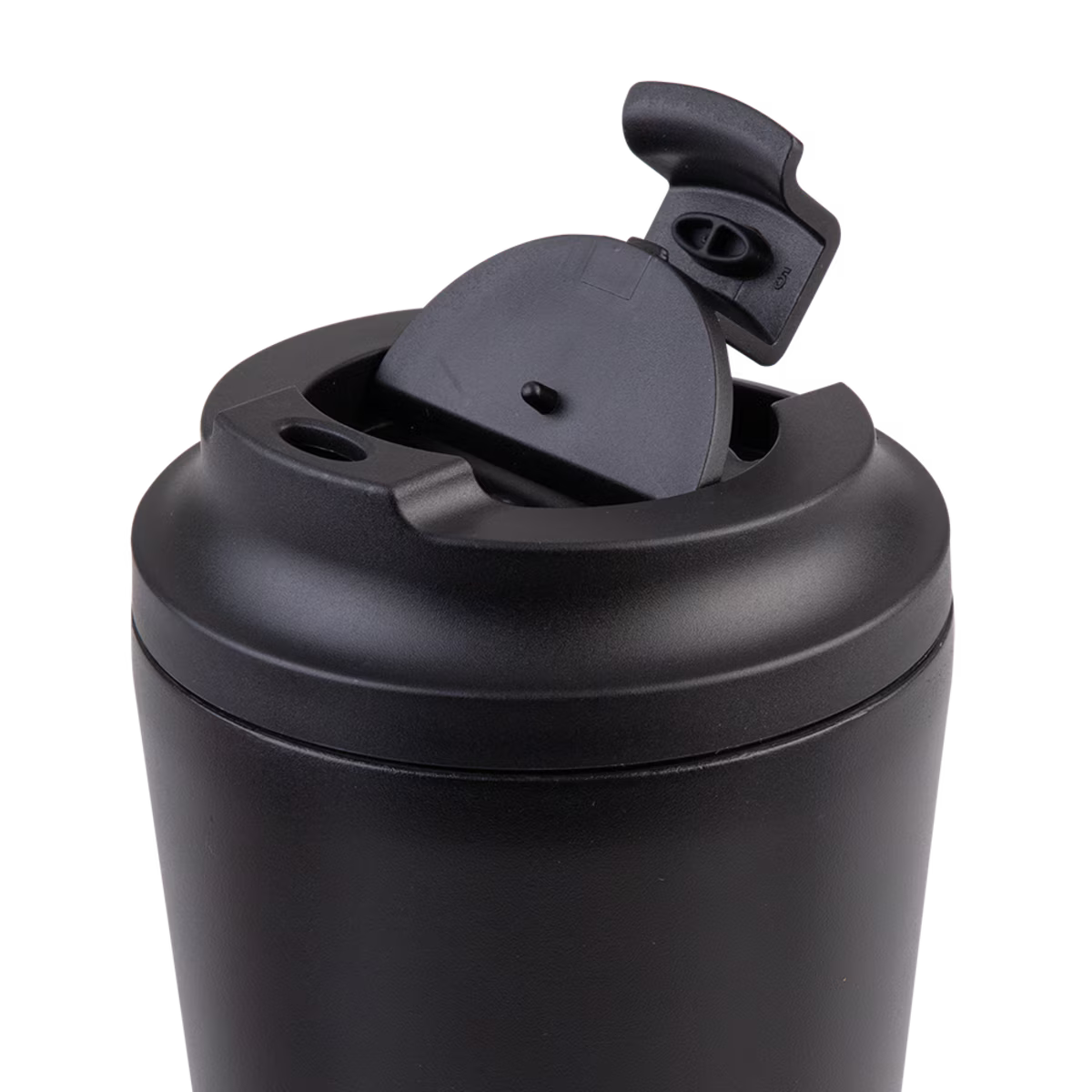 Ceramic Lined Insulated Coffee Cup 360ml - Black