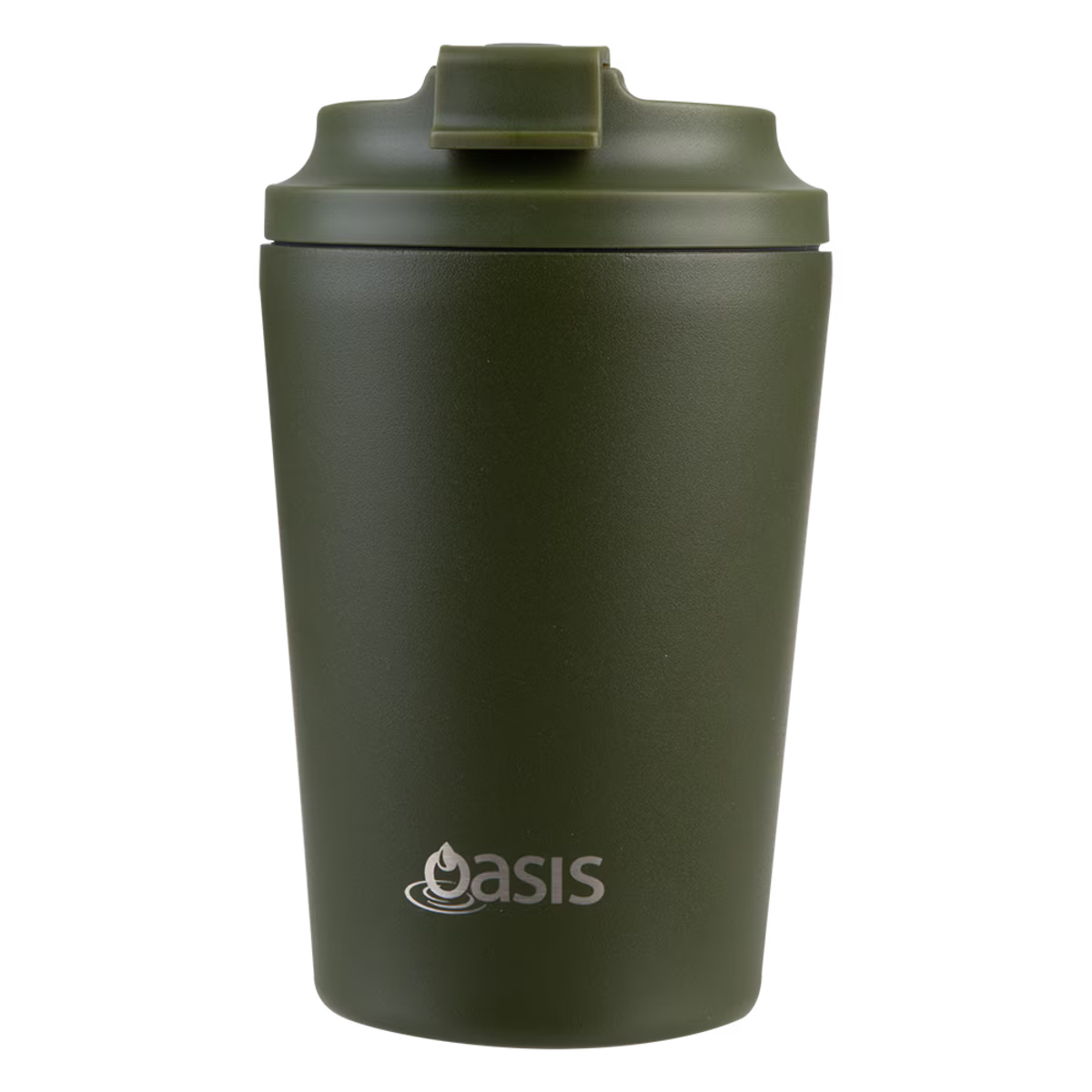 Ceramic Lined Insulated Coffee Cup 360ml - Forest Green
