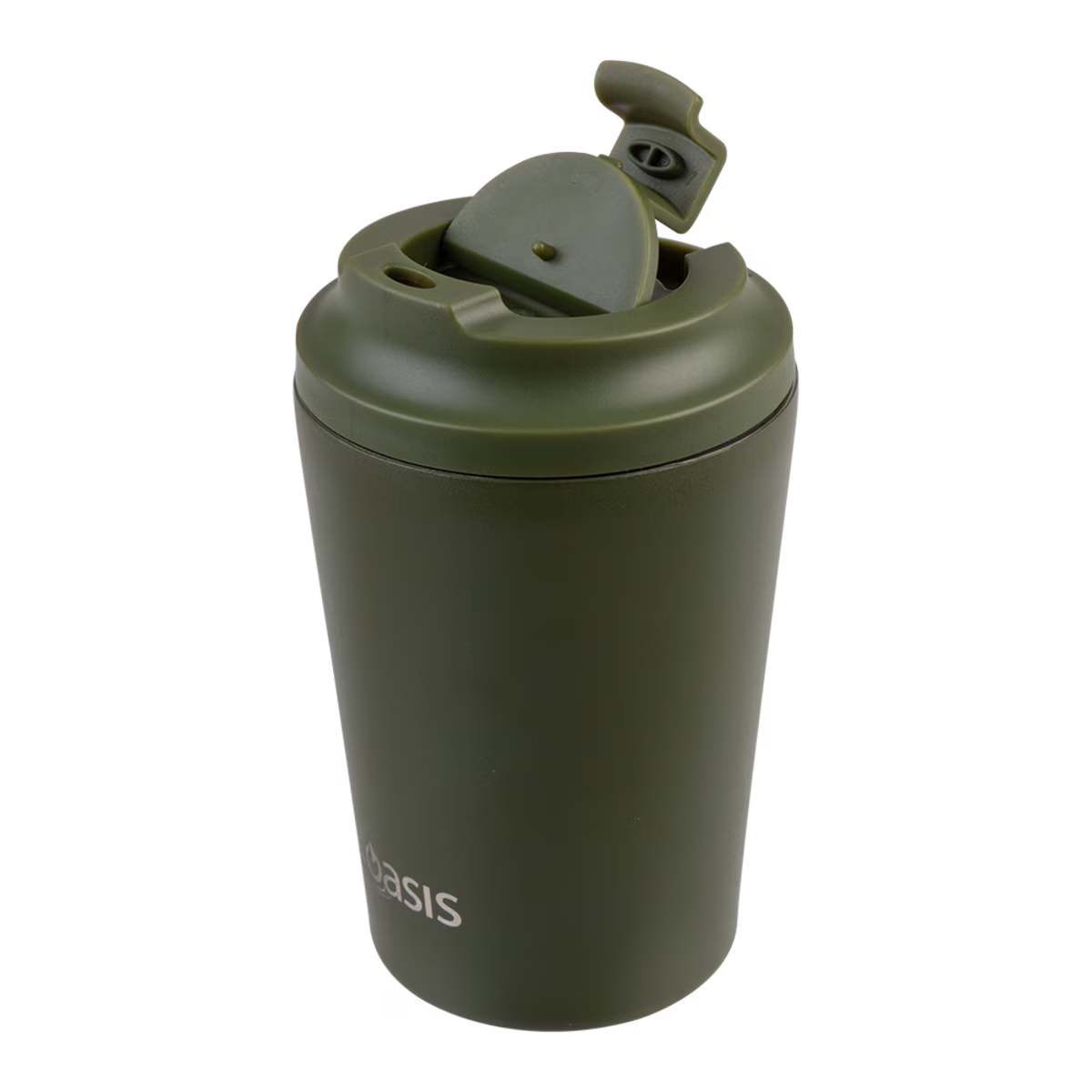 Ceramic Lined Insulated Coffee Cup 360ml - Forest Green