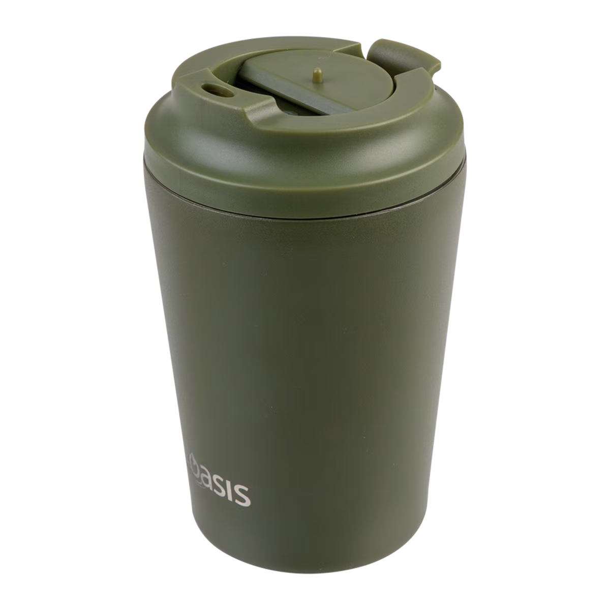 Ceramic Lined Insulated Coffee Cup 360ml - Forest Green
