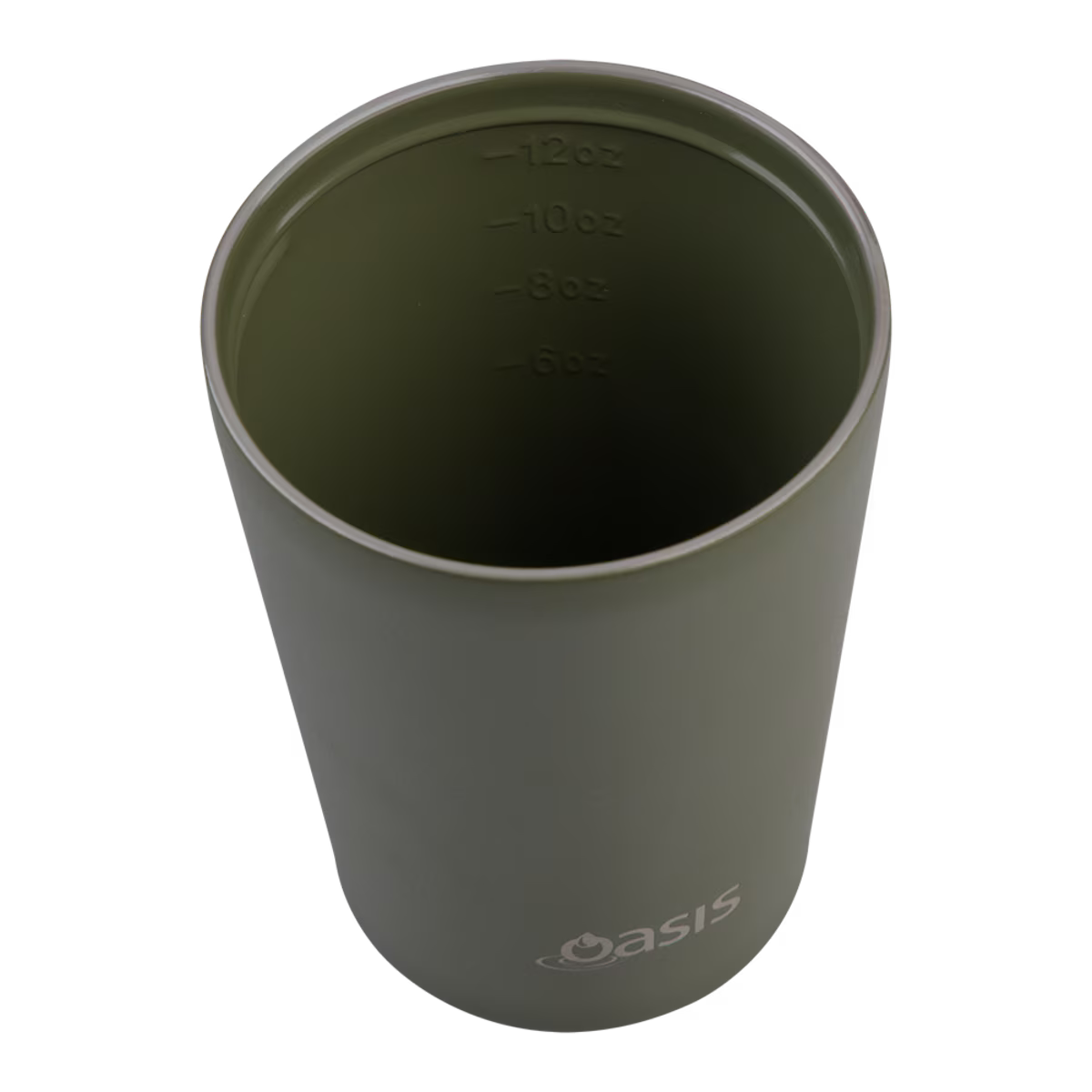 Ceramic Lined Insulated Coffee Cup 360ml - Forest Green