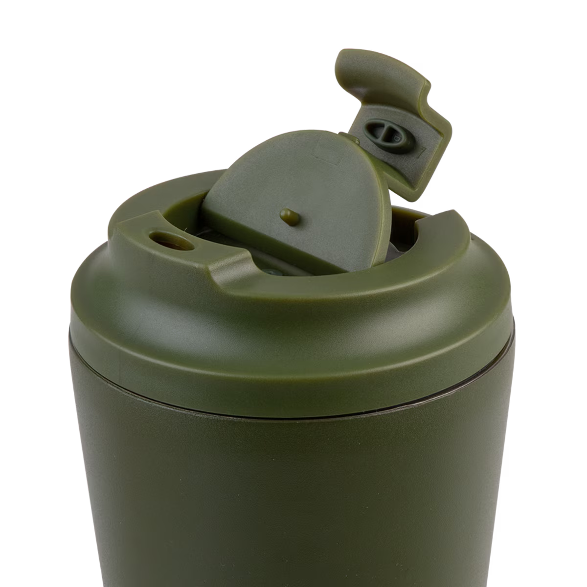 Ceramic Lined Insulated Coffee Cup 360ml - Forest Green