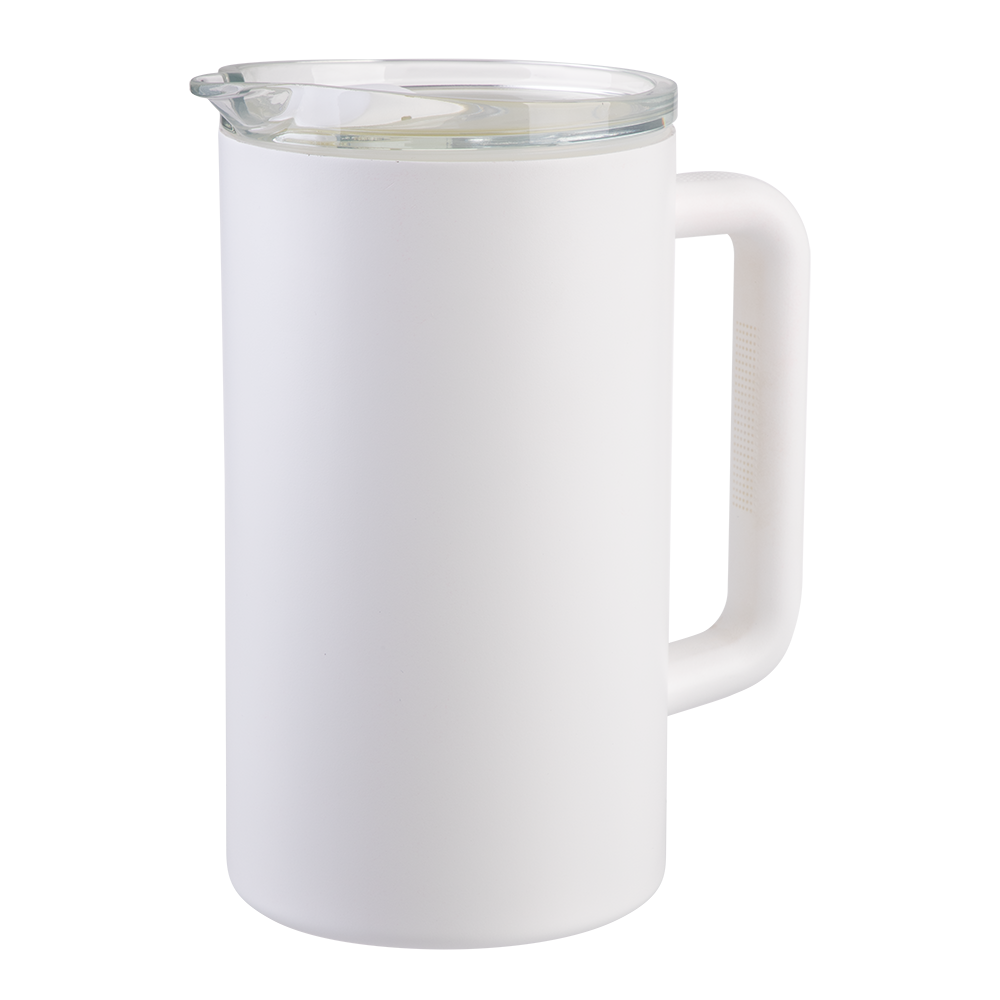 Oasis Stainless Steel Double Wall Insulated Adjustable Wine Cooler — White