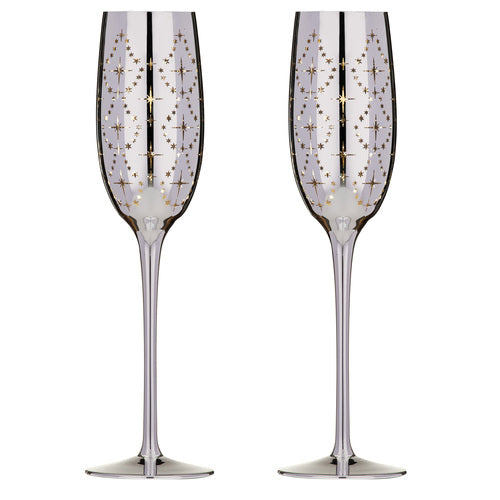 Celeste Silver 2pk Champagne Glass