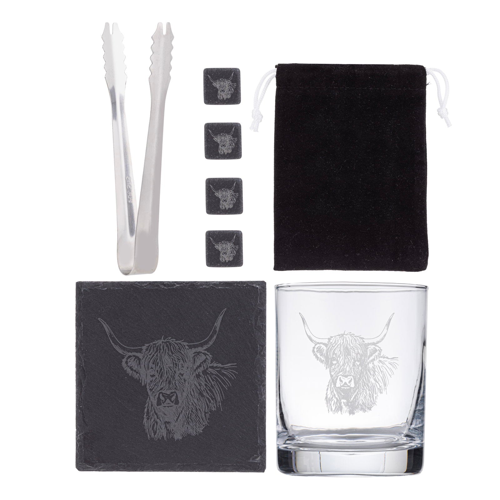 Whisky Business Highland Cow 9pc Whisky Set – Ladelle, product shot