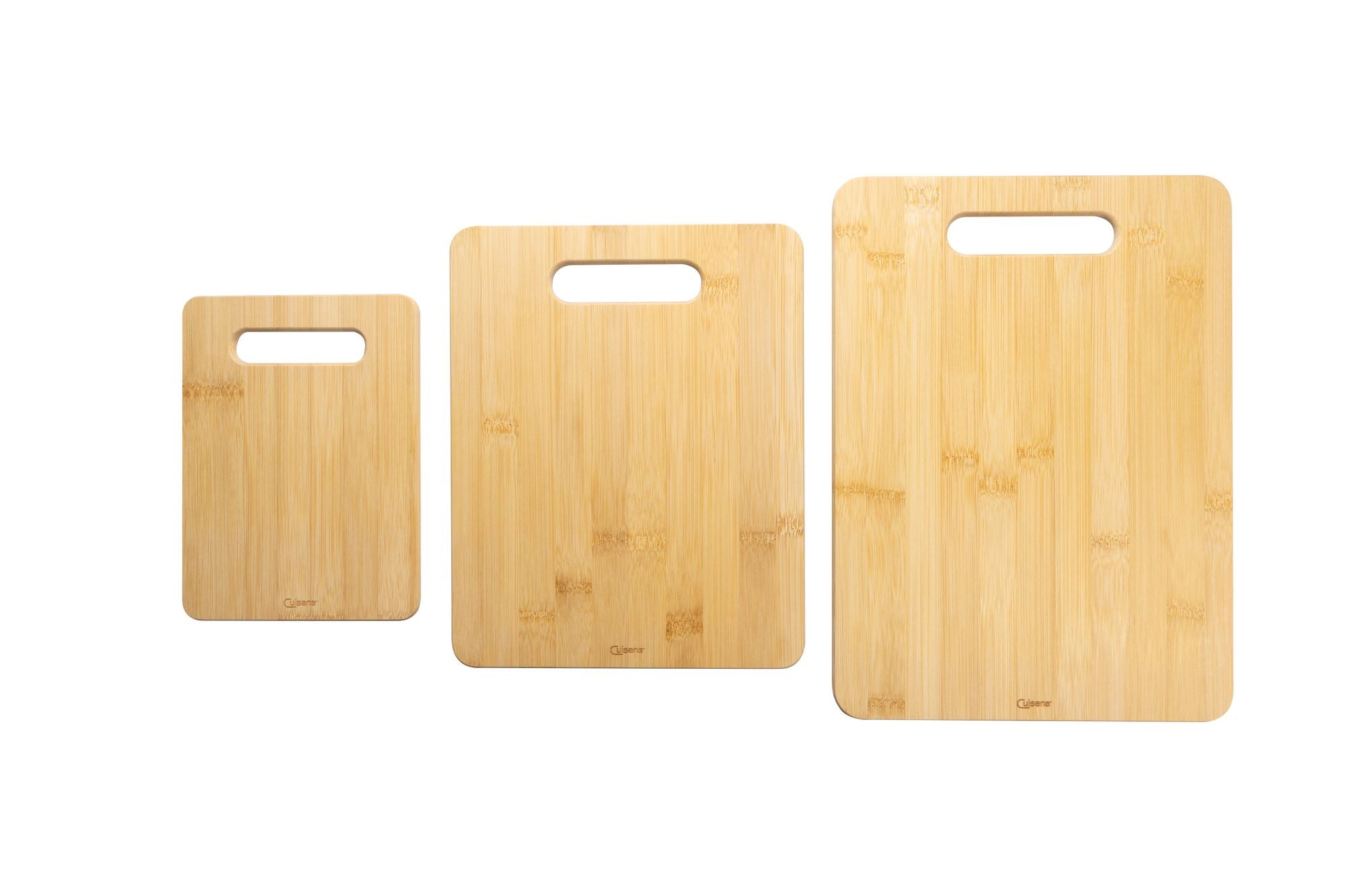Bamboo Chopping Boards Set of 3 – Graduated Sizes with Juice Groove