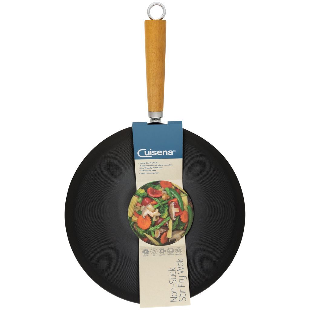 Non-Stick Stir Fry Wok Acacia - 30cm