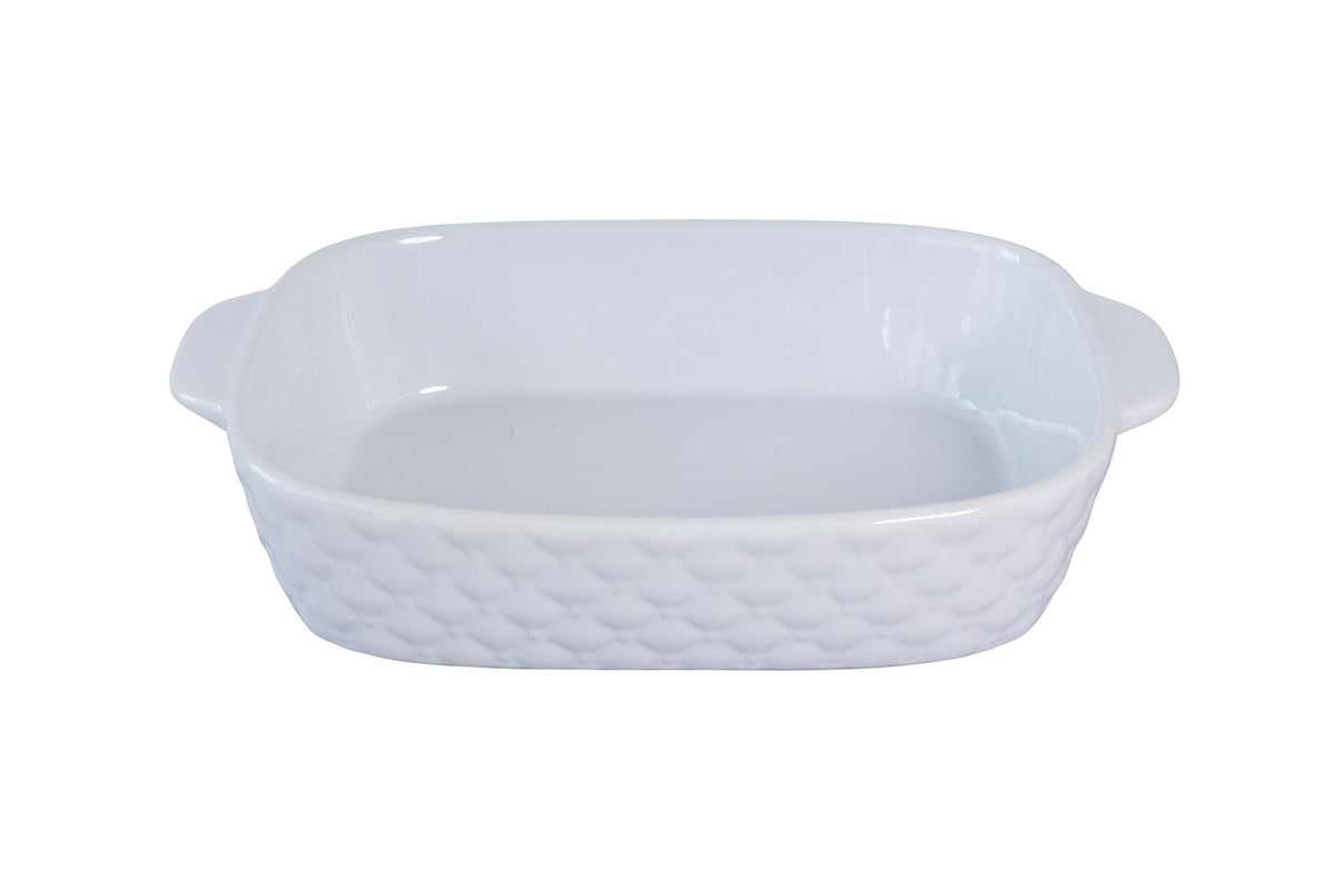 Cuisena Ceramic Baking Dish 28cm White - oven to table bakeware