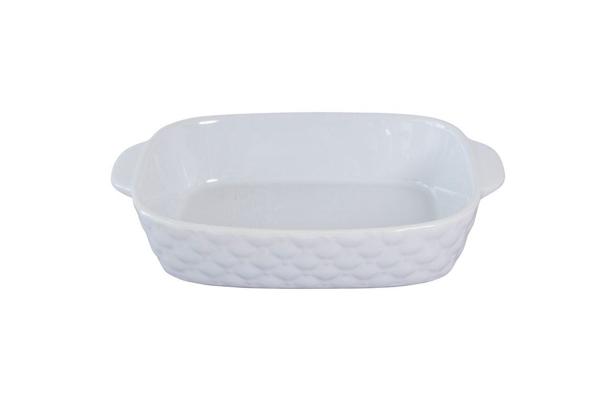 Cuisena Ceramic Baking Dish 24cm White - oven to table bakeware
