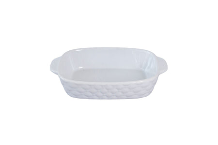 Cuisena Ceramic Baking Dish 20cm White - oven to table bakeware