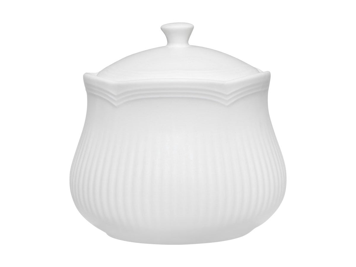 Rococo Sugar Bowl 9cm - Maxwell & Williams porcelain, embossed pattern