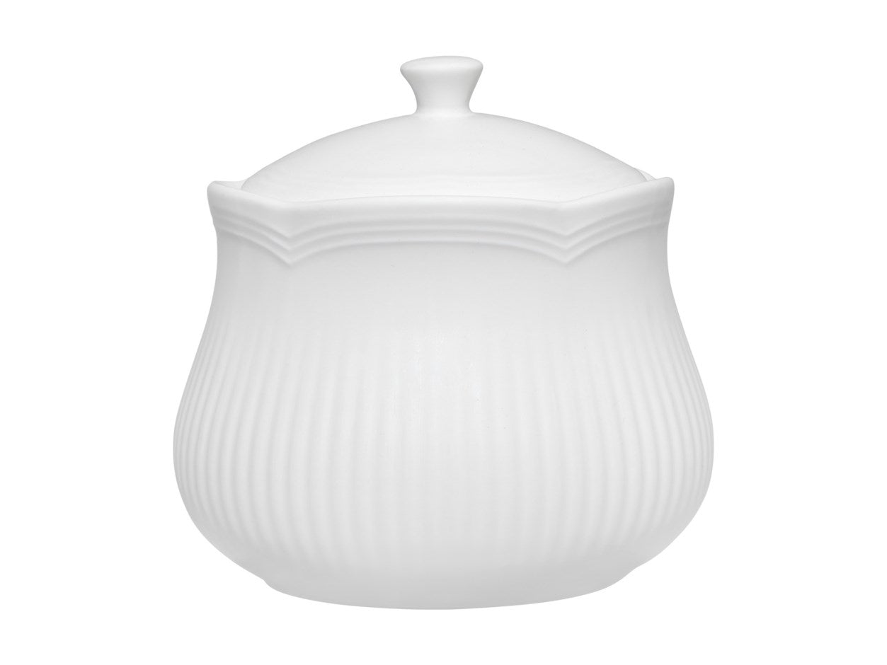 Rococo Sugar Bowl 9cm - Maxwell & Williams porcelain, embossed pattern