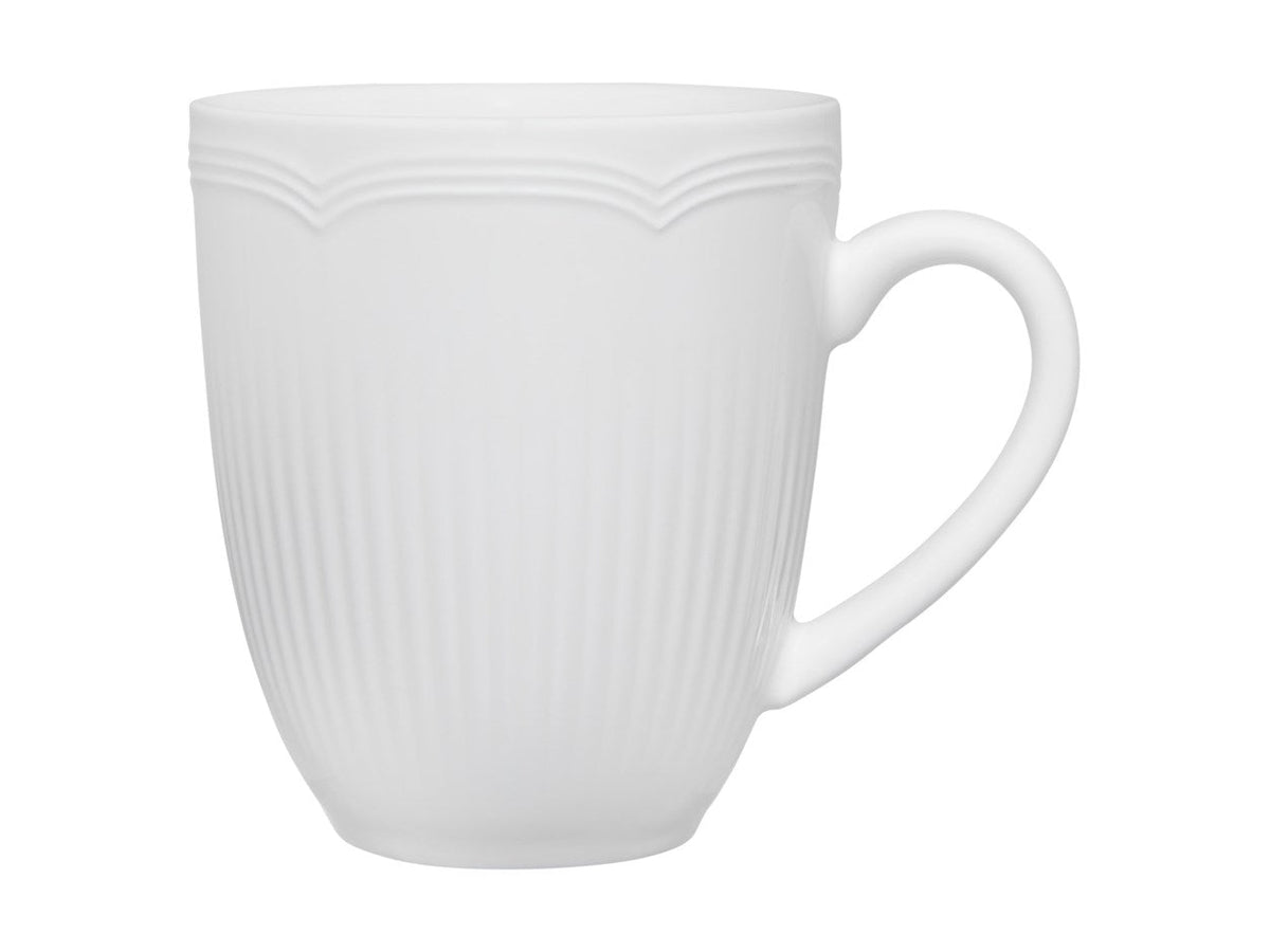 Rococo Coupe Mug 390ml - Maxwell & Williams porcelain, embossed pattern