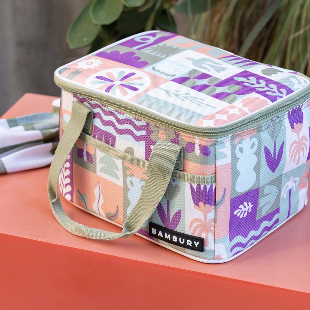 Bambury Zippora Insulated Lunch Bag styled lifestyle shot - insulated lunch bag