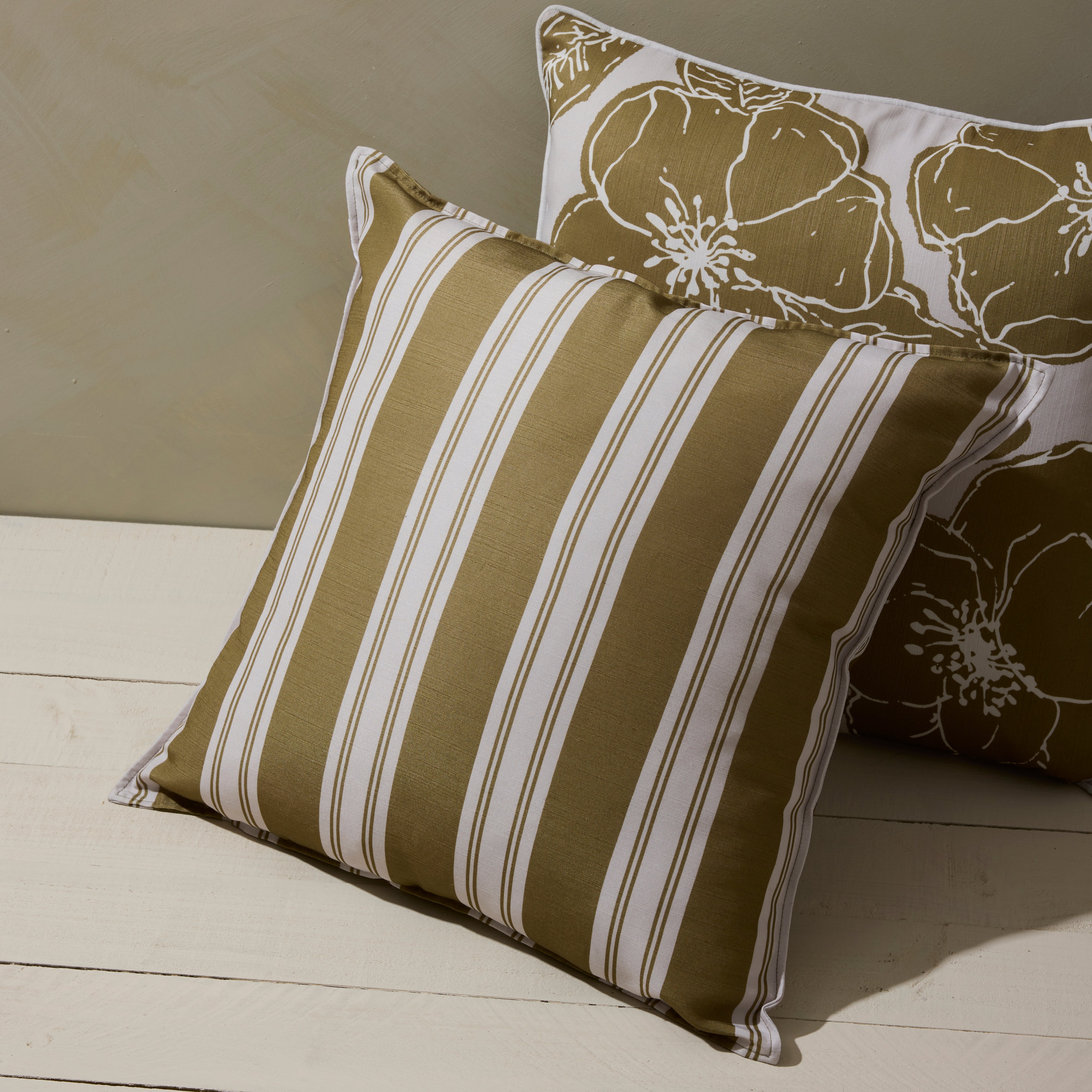Outdoor Cushion 50cm – Tilly Olive Stripe - view 2