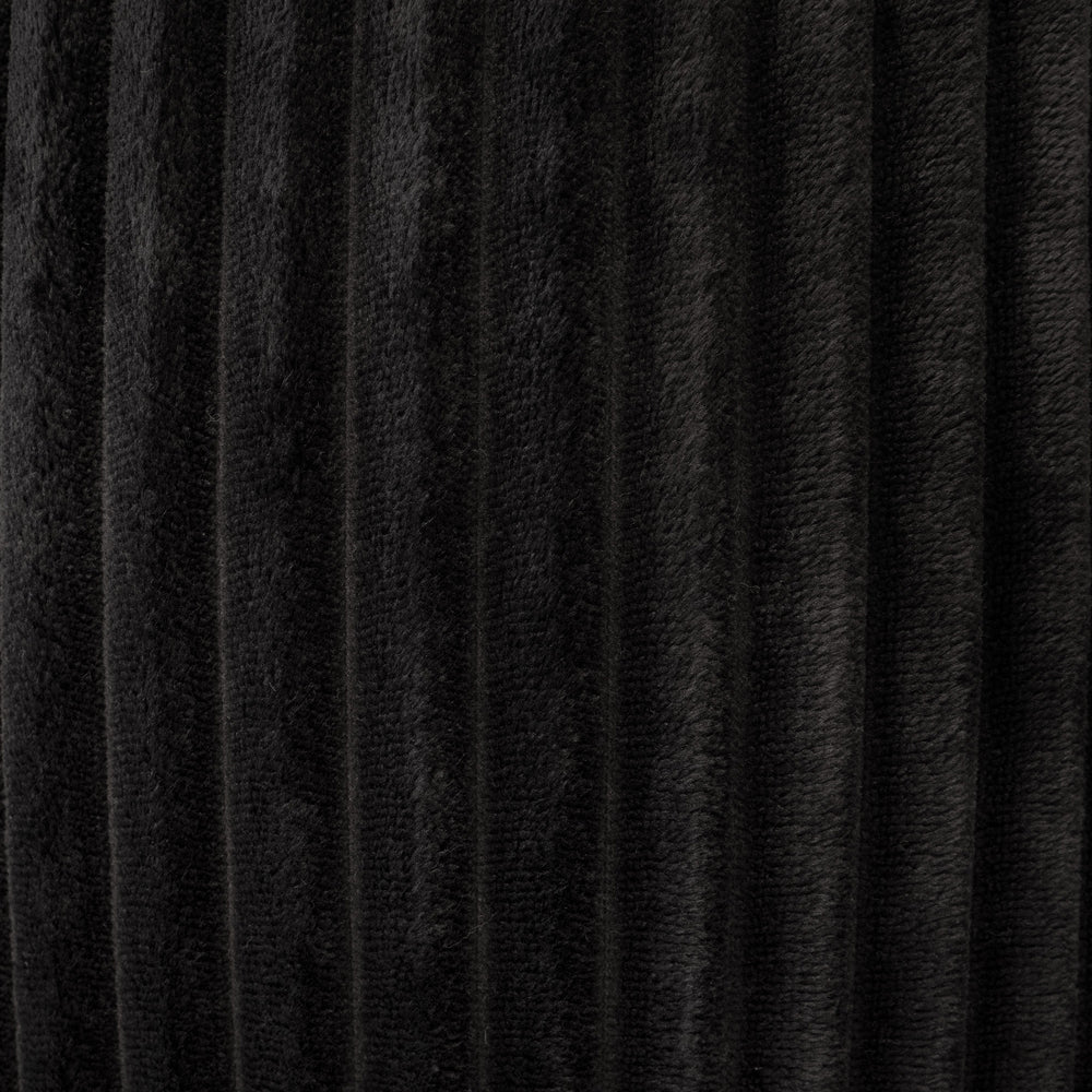Bambury Channel Square Cushion 50x50cm Charcoal - close-up of ribbed texture