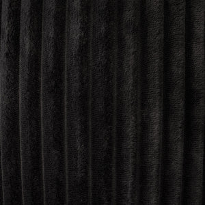 Bambury Channel Square Cushion 50x50cm Charcoal - close-up of ribbed texture