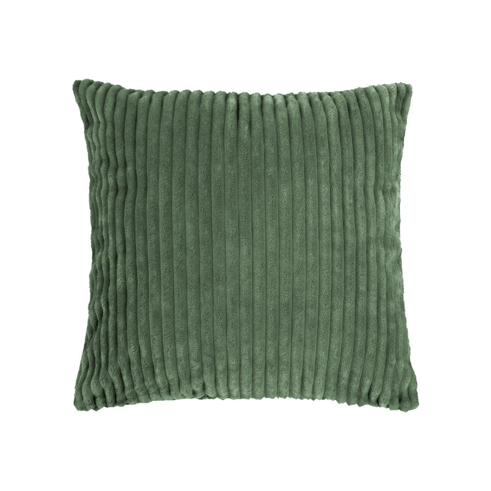 Bambury Channel Velour Stripe Cushion Juniper - textured cushion