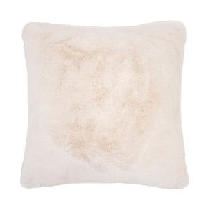 Bambury Frida Faux Fur Cushion Snow - plush square cushion