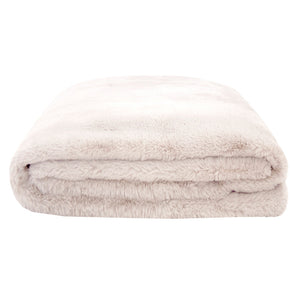 Bambury Frida Throw 150x200cm Snow - faux fur throw blanket product shot