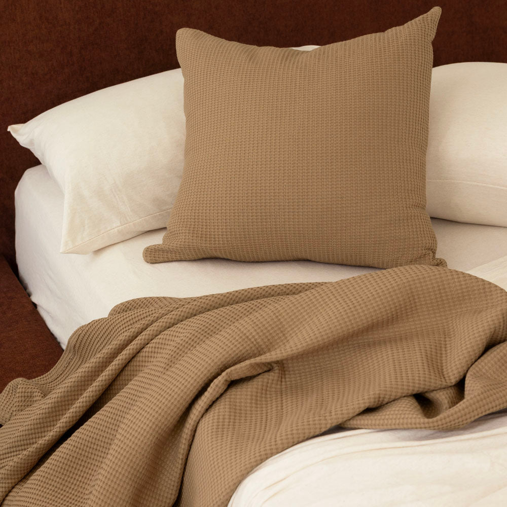 Bambury Milo Waffle Throw Chai