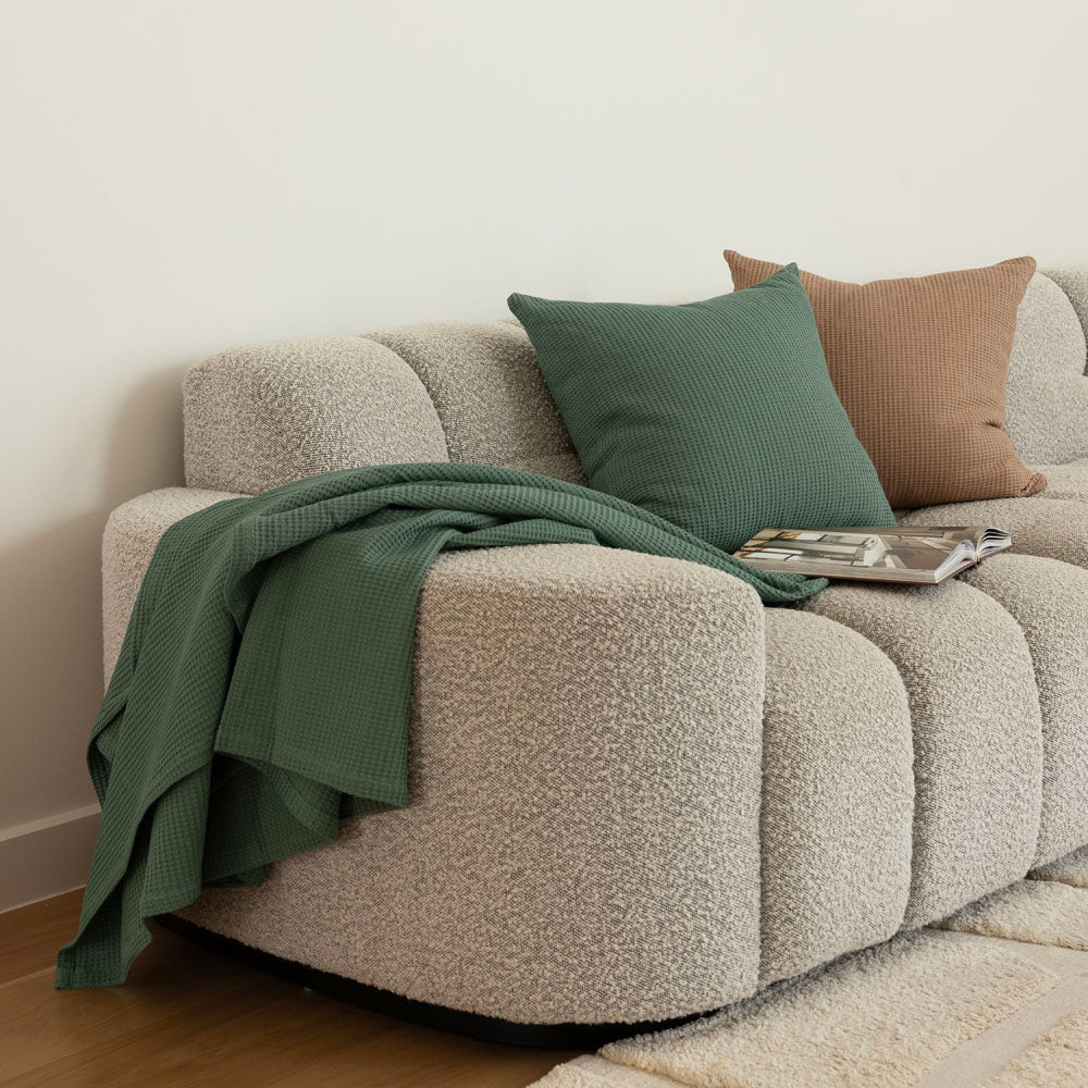 Bambury Milo Waffle Throw Juniper